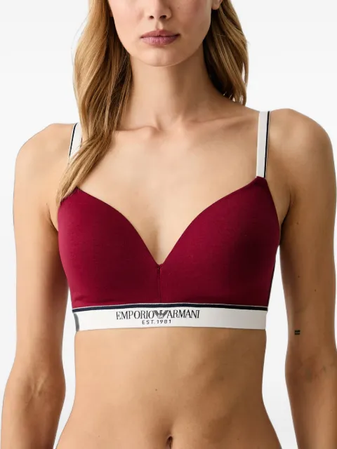Emporio Armani logo-underband triangle bra