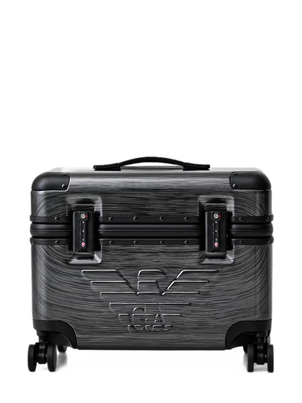 Emporio Armani luggage trolley with handle and wheels - Grigio