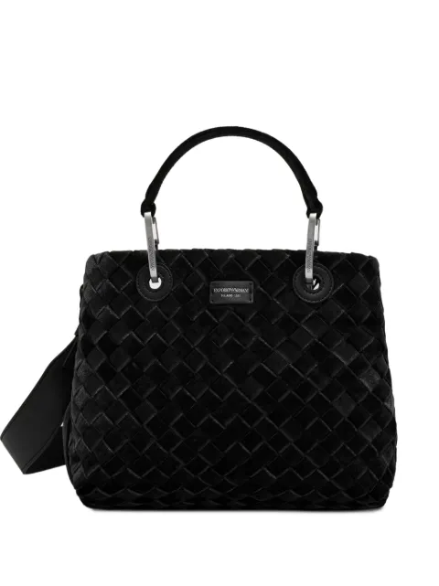 Emporio Armani woven-effect tote bag