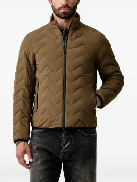 Emporio Armani chevron-quilted jacket