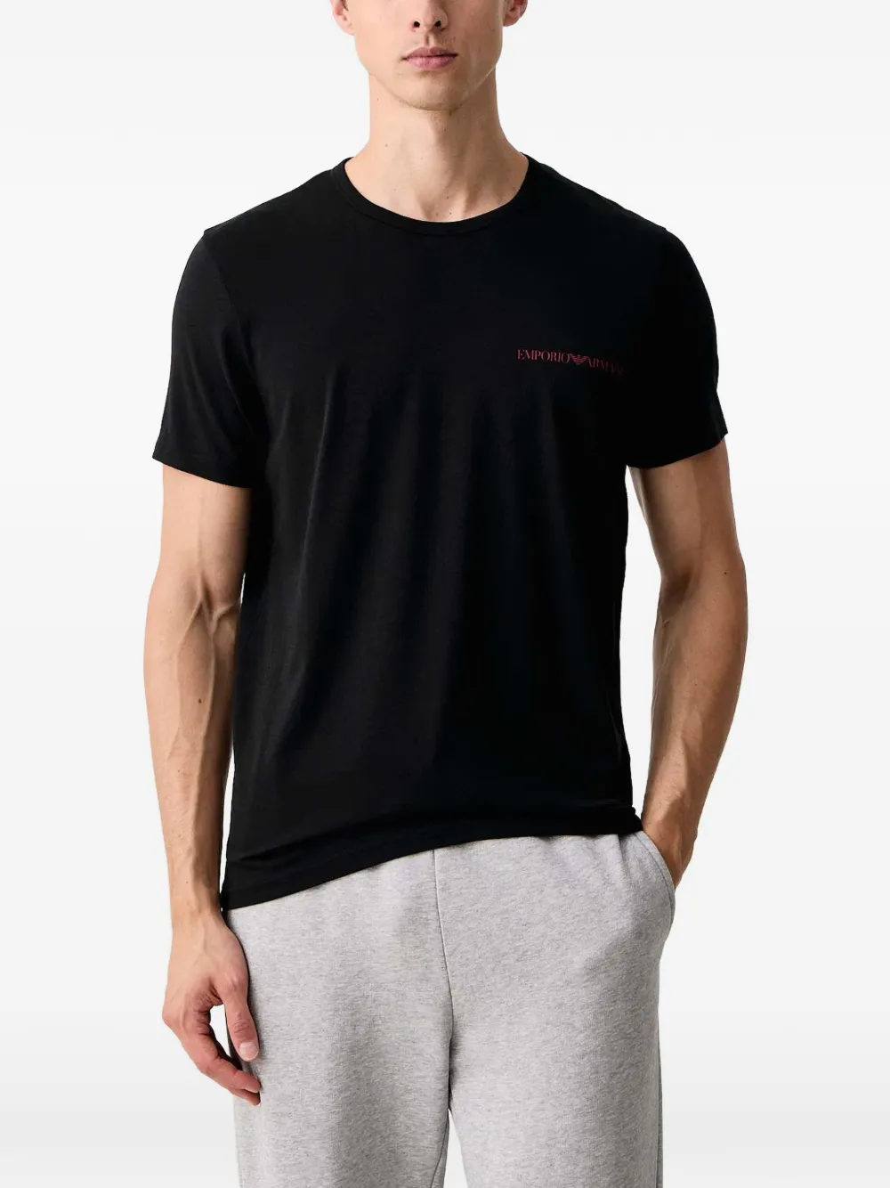 Emporio Armani Twee T-shirts met logoprint Rood