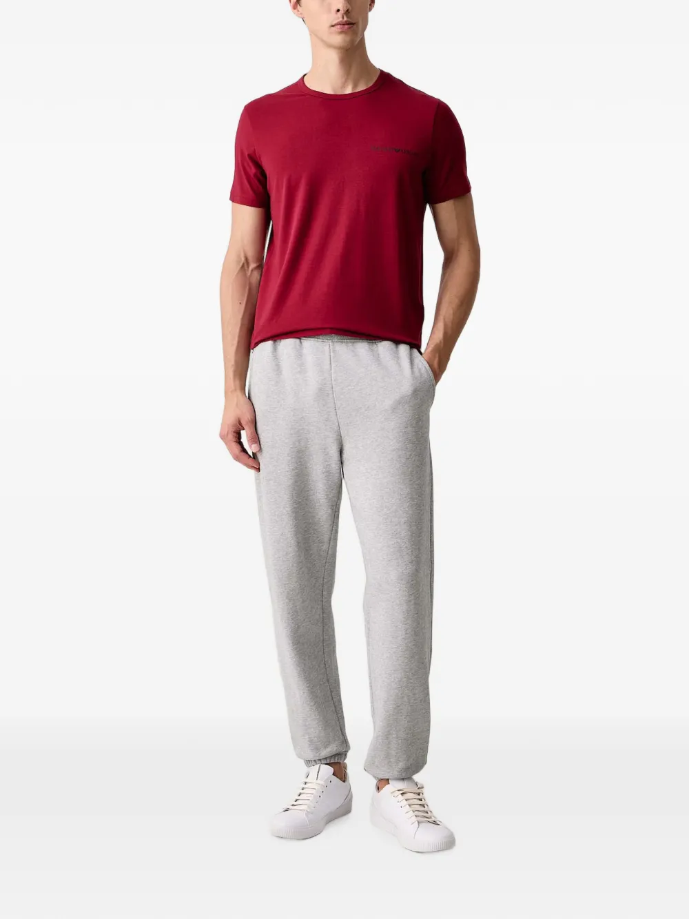 Emporio Armani Twee T-shirts met logoprint Rood