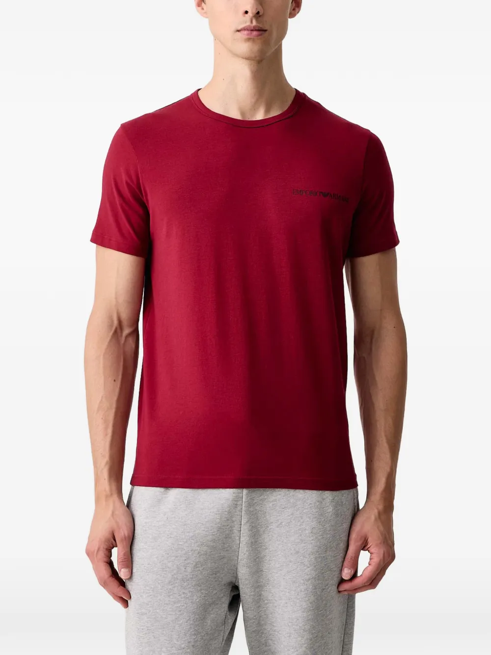 Emporio Armani logo-print T-shirts (set of two) - Rosso