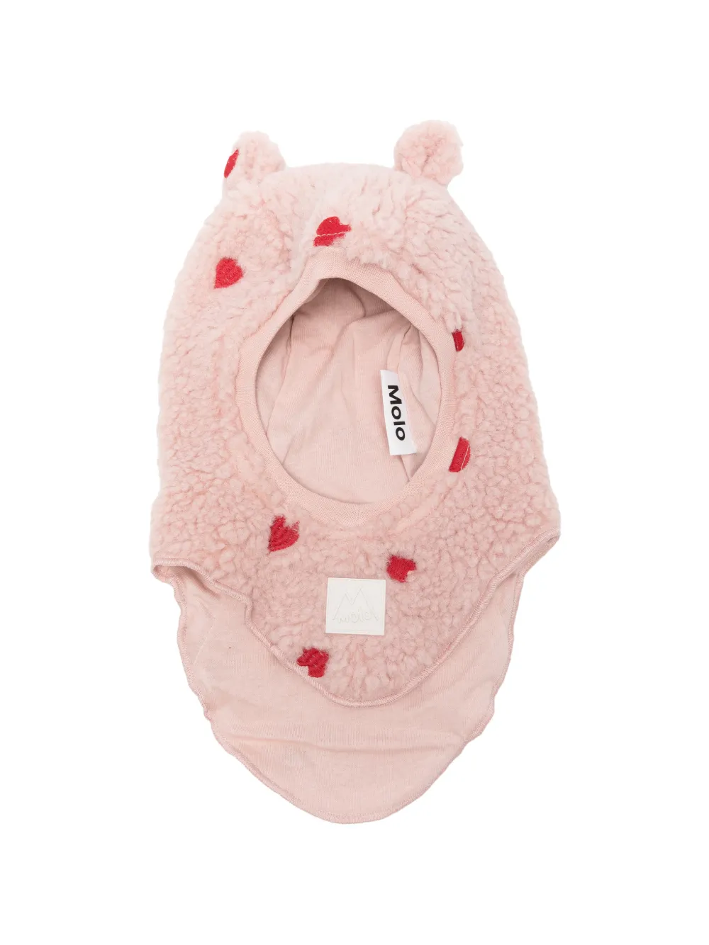 Molo cagoule Kay en polaire à broderie cœur - Rose