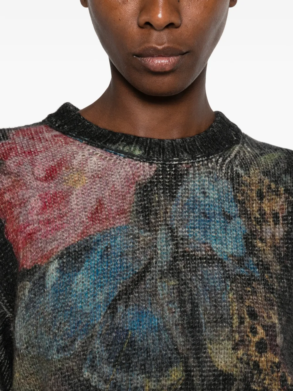 R13 Butterfly-print Sweater in Black, view 5