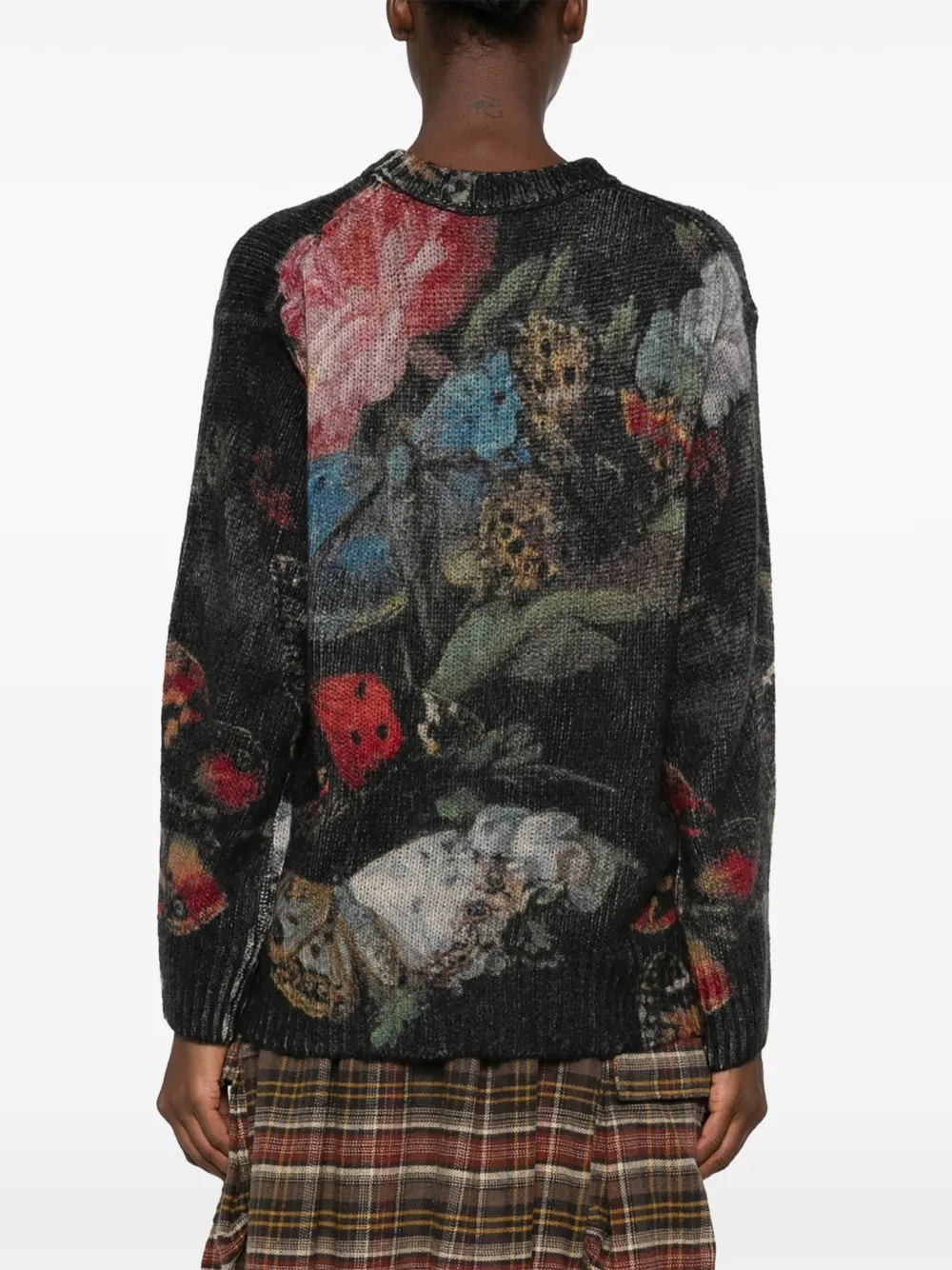 R13 Butterfly-print Sweater in Black, view 4