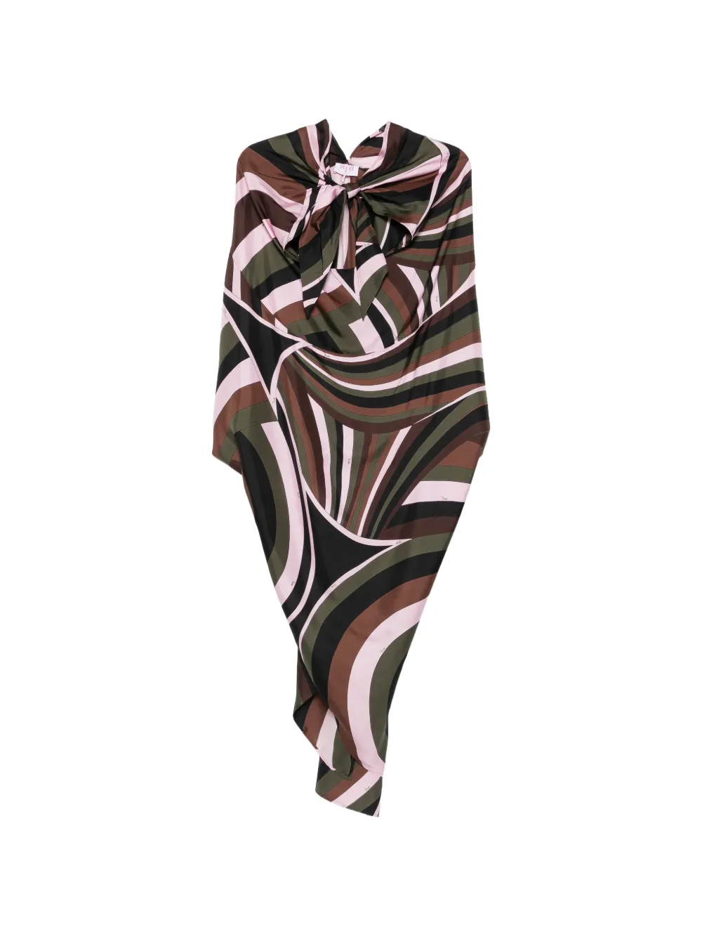 PUCCI Asymmetrisches Midikleid mit Irdie-Print - Braun