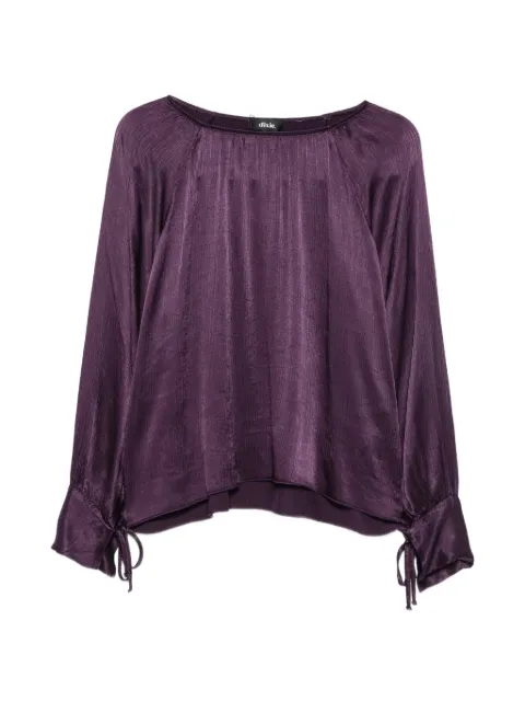 DIXIE crinkled-finish tie-cuff top