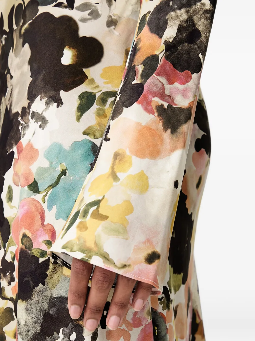 Stine Goya Jurk met bloemenprint Beige