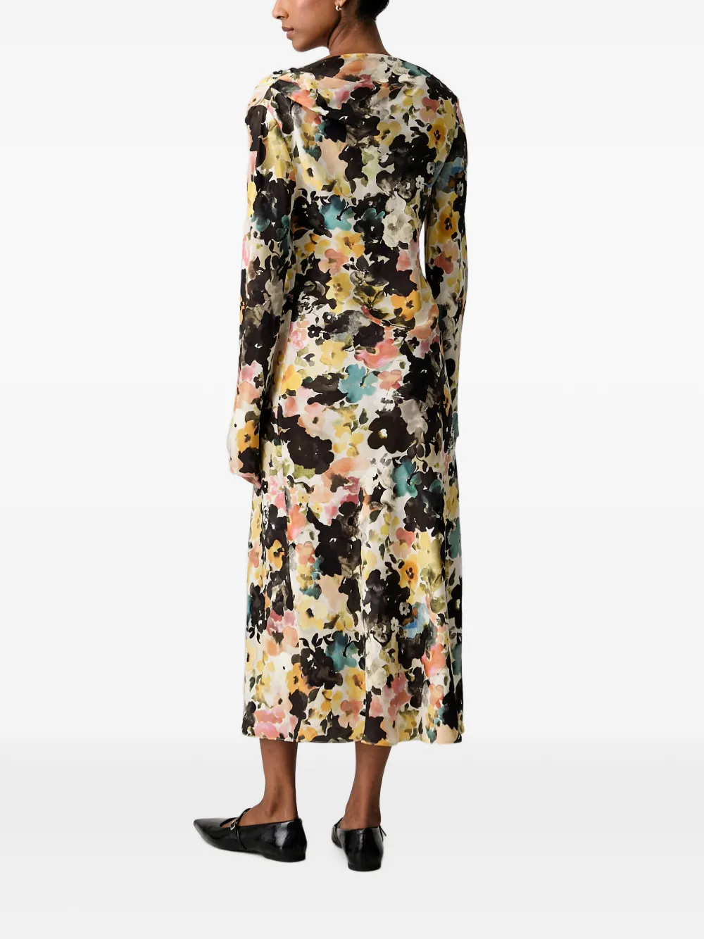 Stine Goya Jurk met bloemenprint Beige