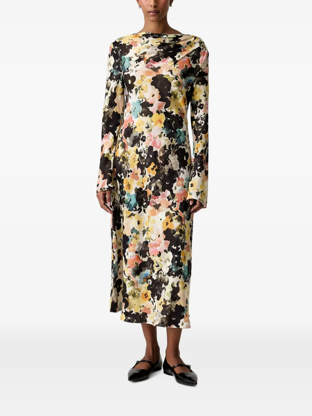 Stine Goya floral-print cowl-neck maxi dress