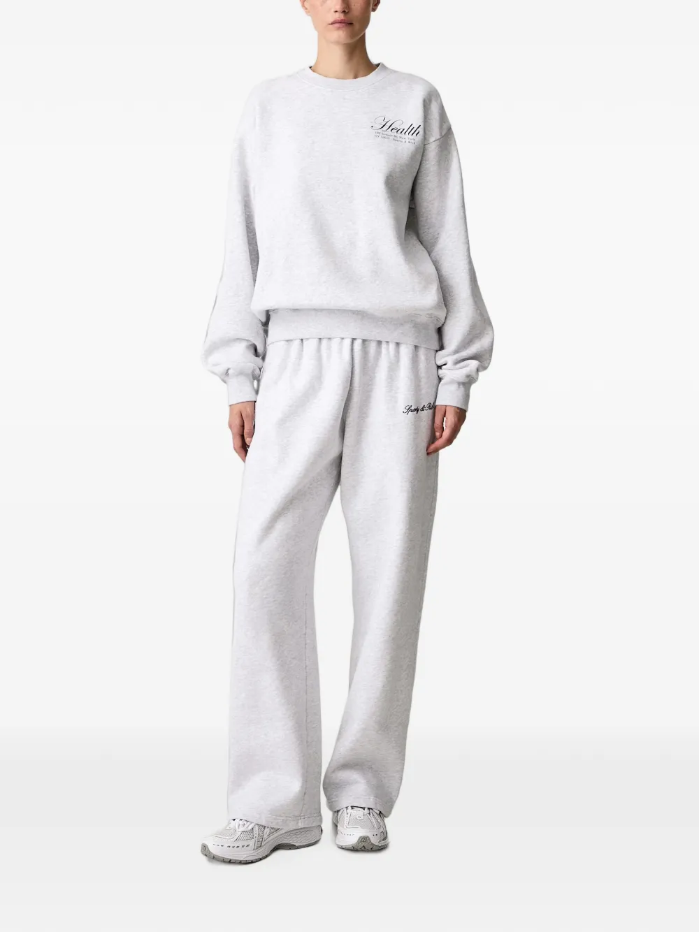 Sporty & Rich Signature logo-embroidered track pants Grijs