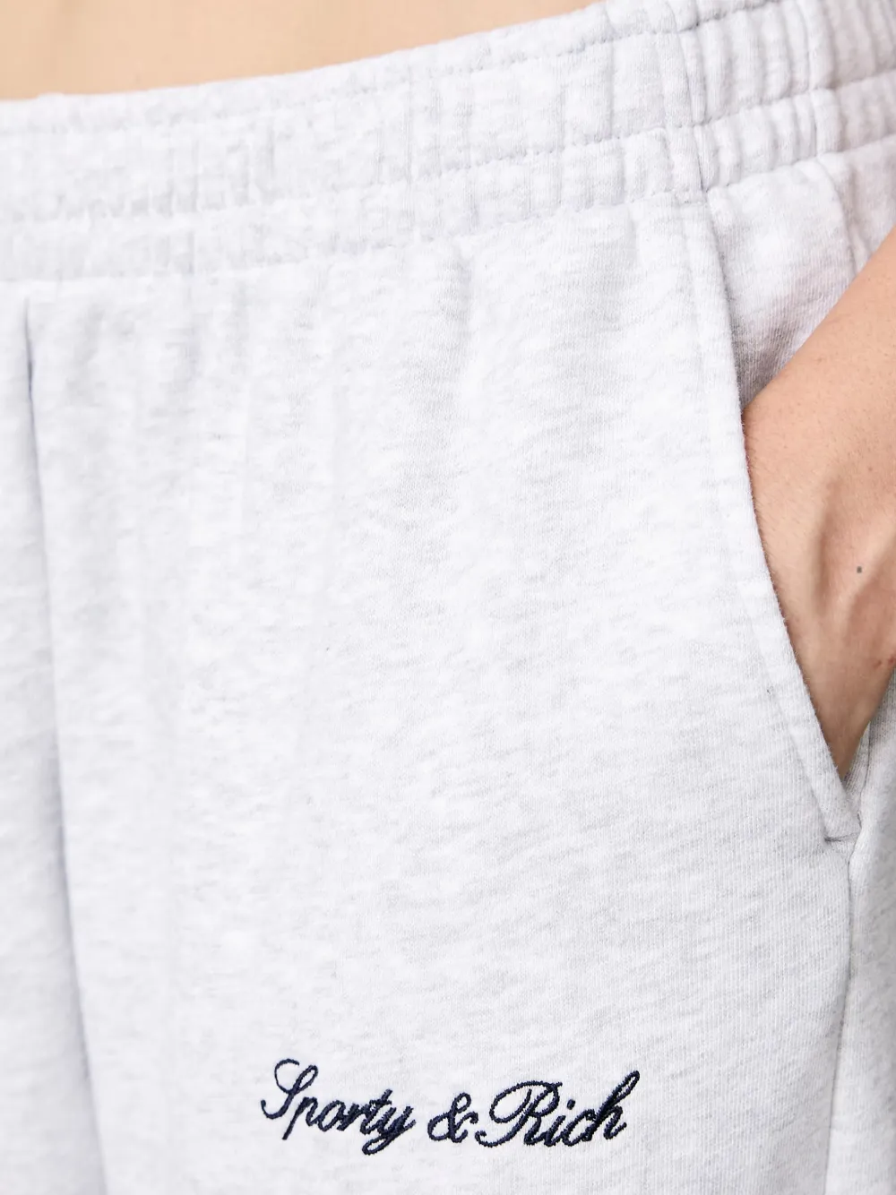 Sporty & Rich Signature logo-embroidered track pants Grijs