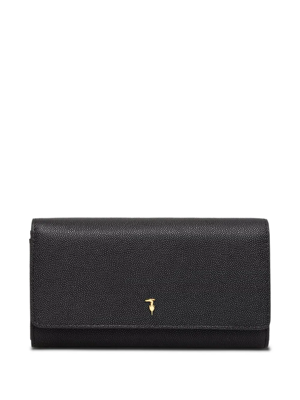Trussardi Cameo continental grained-effect logo-plaque wallet