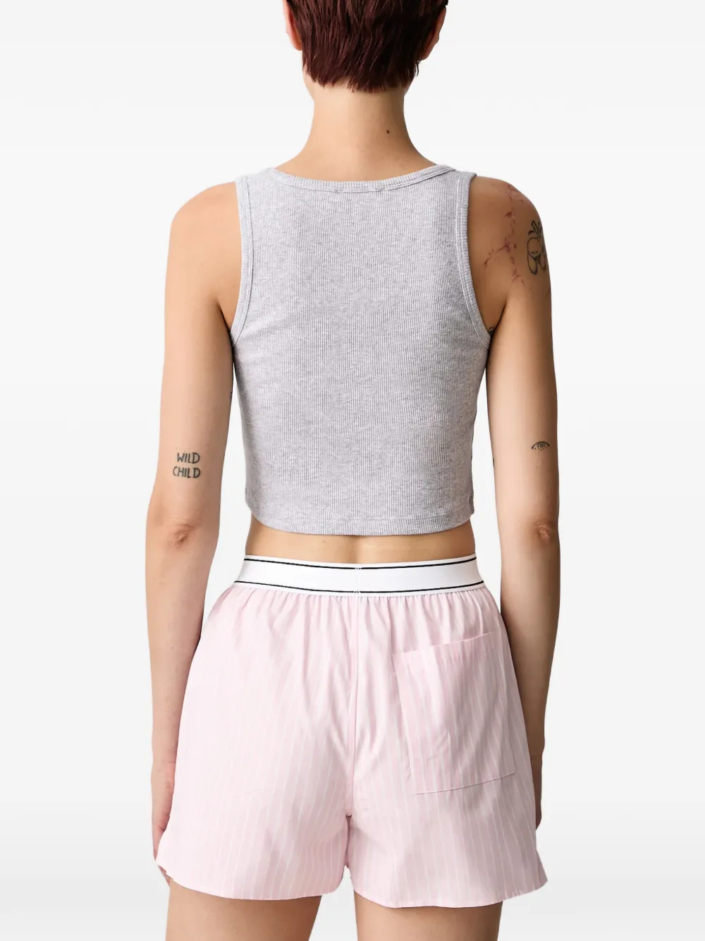 Sporty & Rich Cropped tanktop Grijs