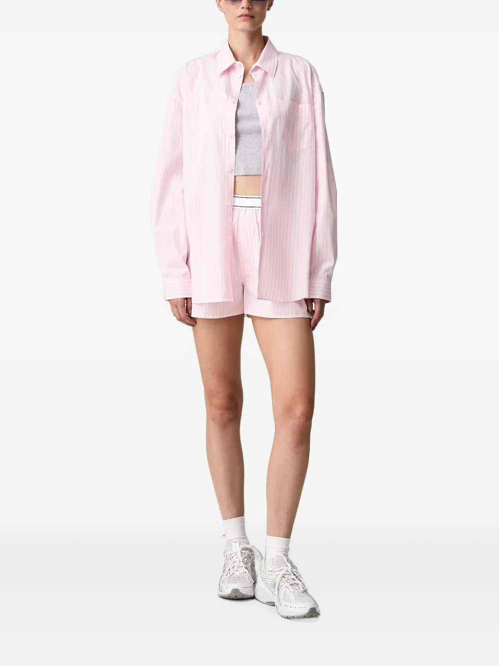 Sporty & Rich Cropped tanktop Grijs