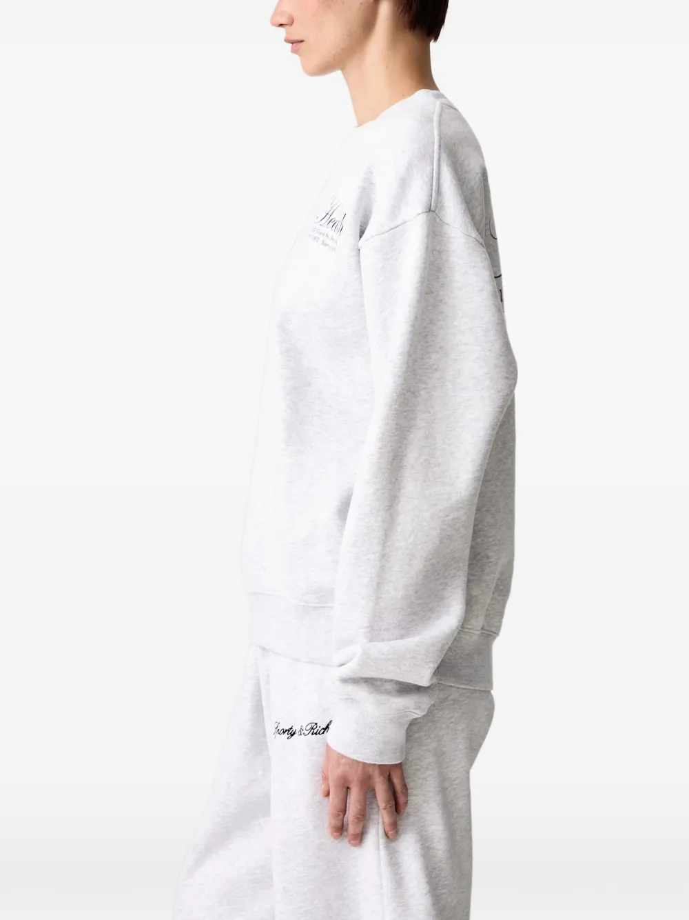 Sporty & Rich NY Health sweater met logo-print Grijs