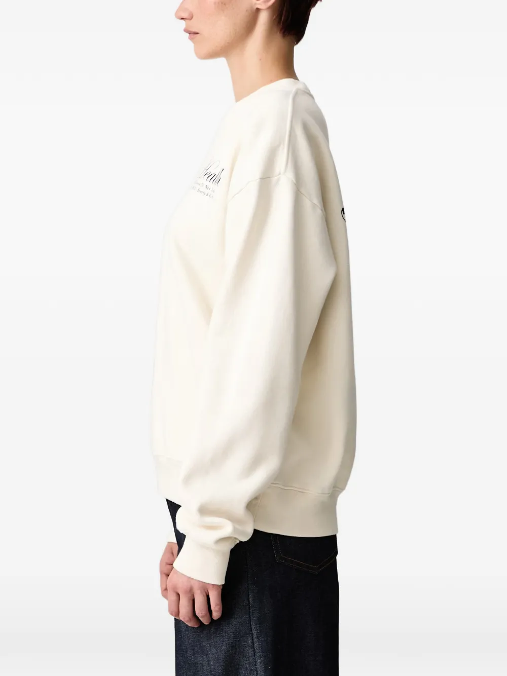 Sporty & Rich NY Health sweater met logo-print Wit
