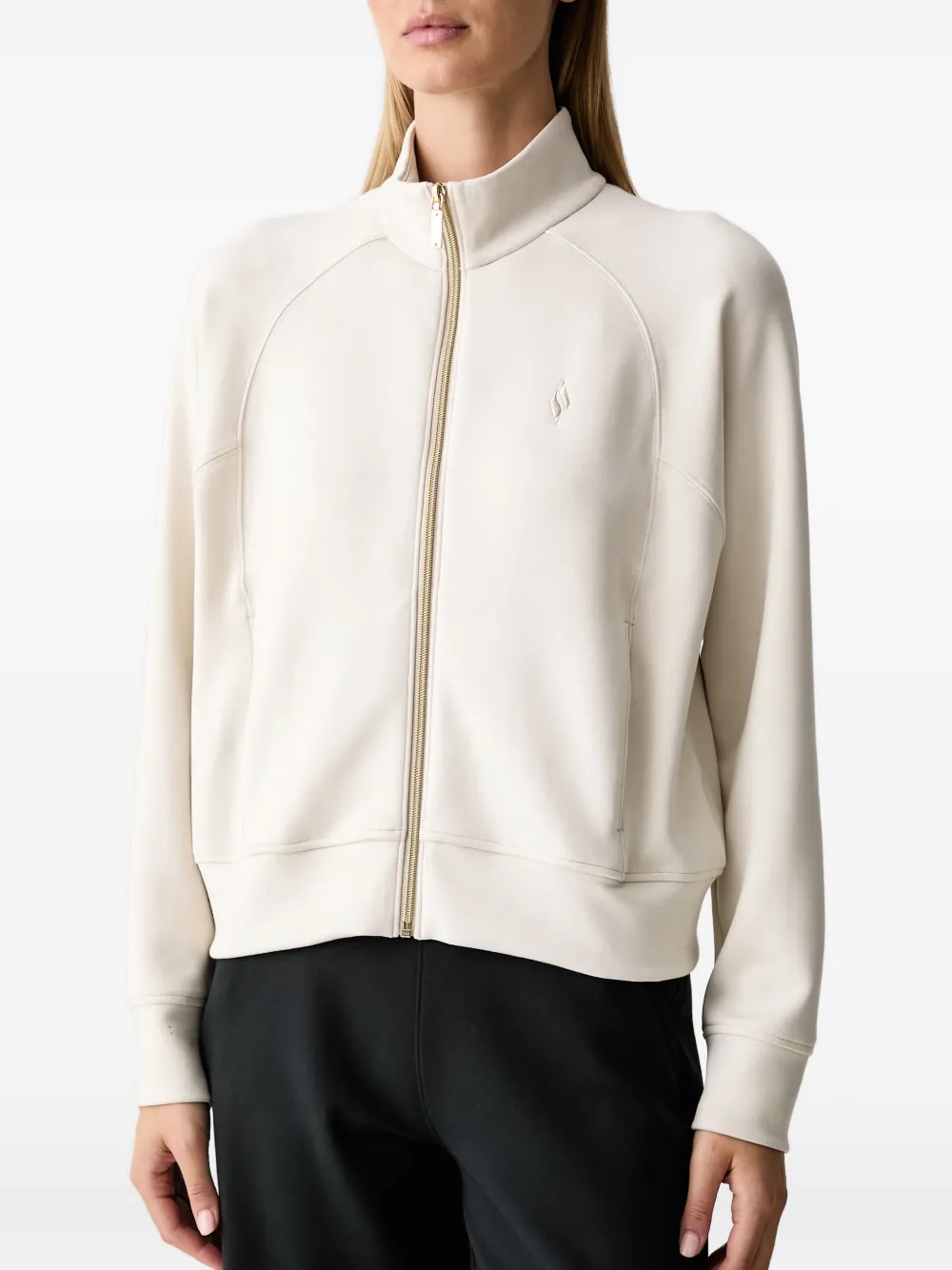 Skechers Luxe trui met raglan mouwen en rits Beige