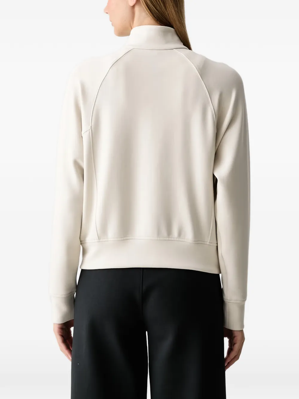 Skechers Luxe trui met raglan mouwen en rits Beige
