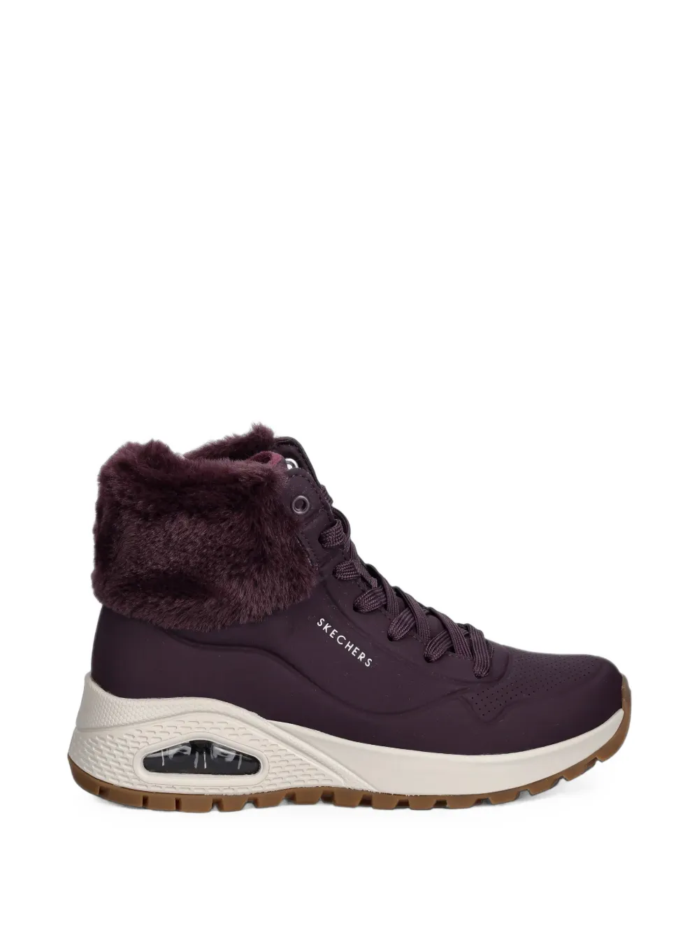 Skechers Uno Rugged faux-fur trim ankle boots