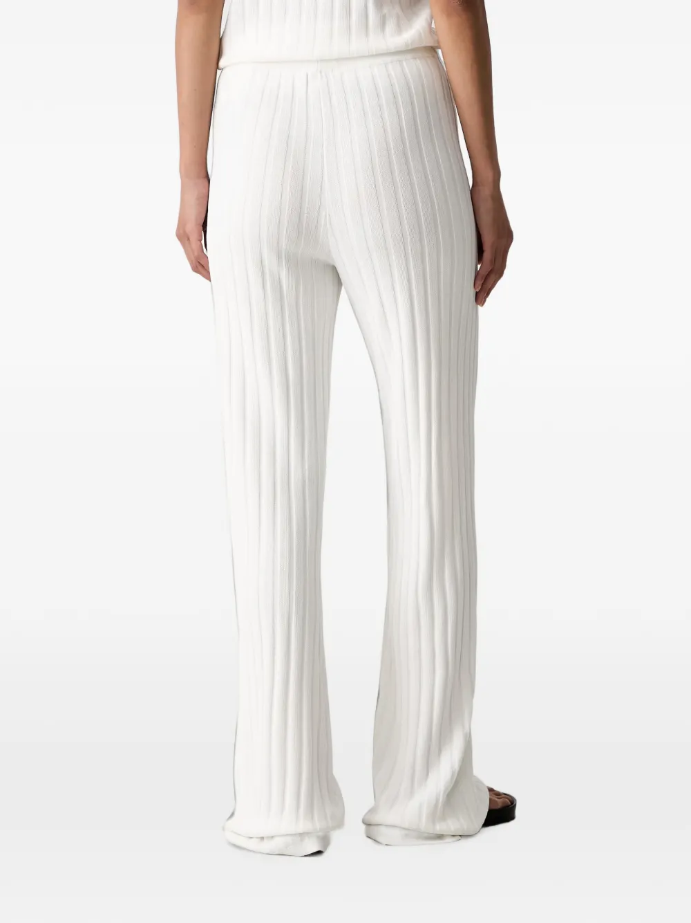 Sporty & Rich Broek met wijde pijpen Wit