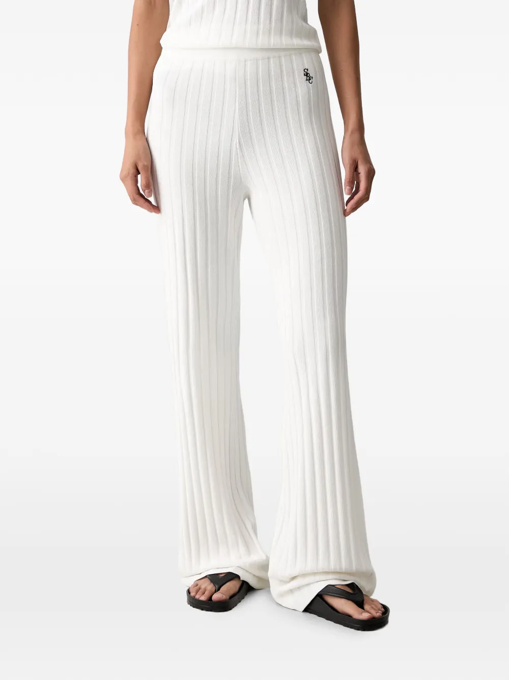 Sporty & Rich ribbed-knit trousers