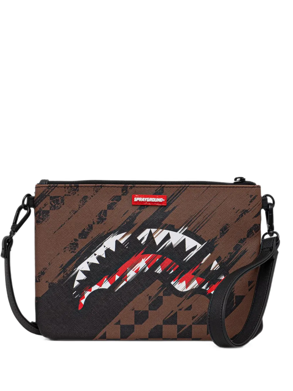 Sprayground Sharks in Paris crossbody bag - Marrone