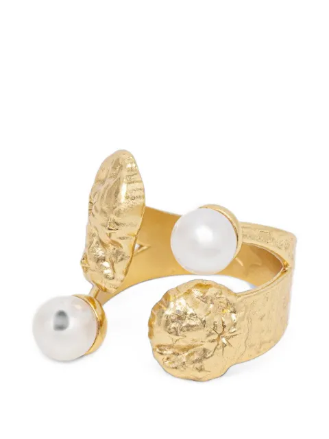 Sessùn Valya pearl-embellished hammered ring