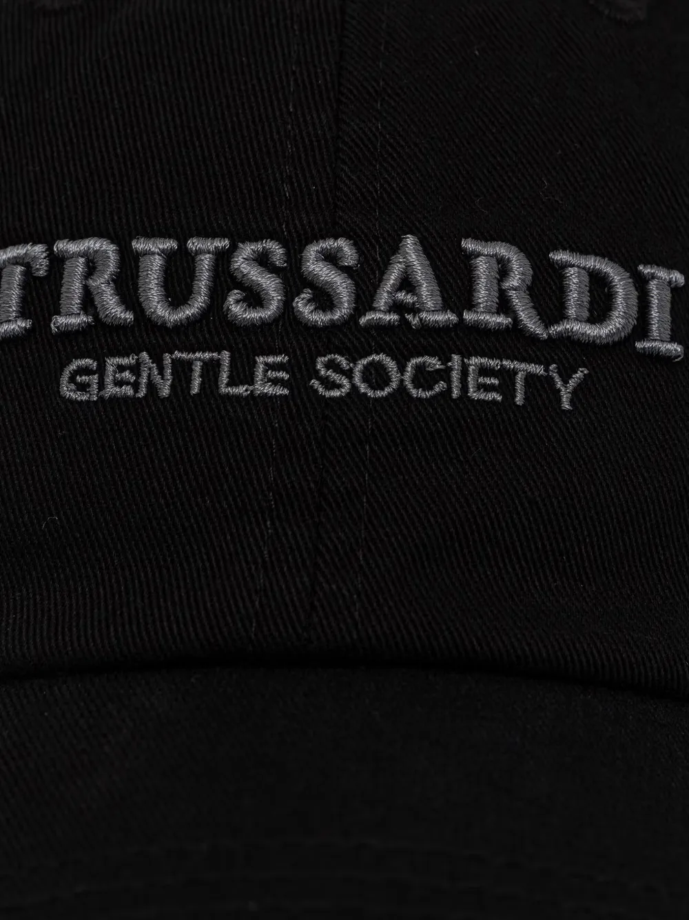 Trussardi Honkbalpet met geborduurd logo Zwart