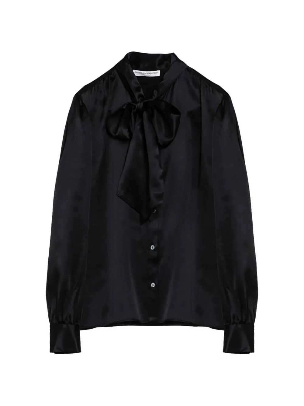 Alessandra Rich bow silk shirt - Noir Alessandra Rich bow silk shirt - Noir