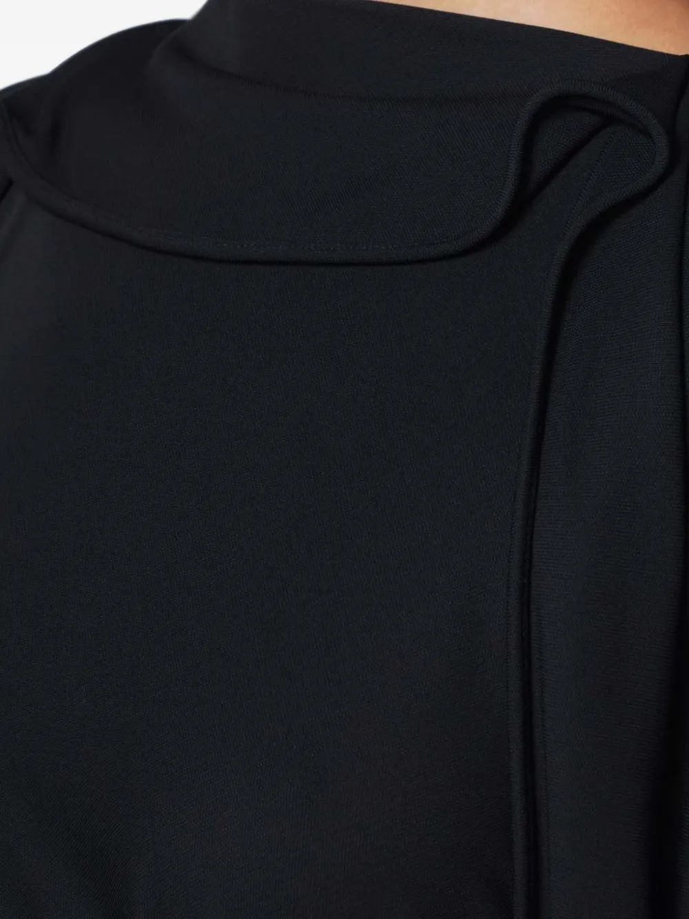 Victoria Beckham Gedrapeerde midi-jurk Zwart