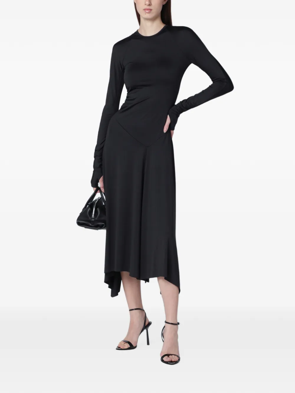 Victoria Beckham asymmetric long-sleeve midi dress · 8