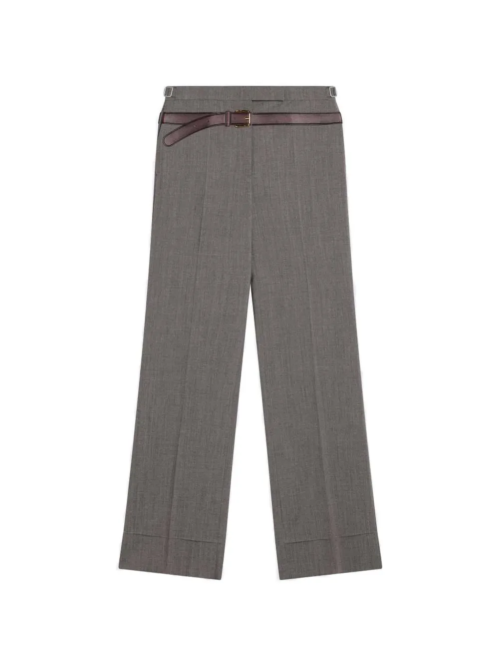 Prada belted wide-leg trousers Grijs