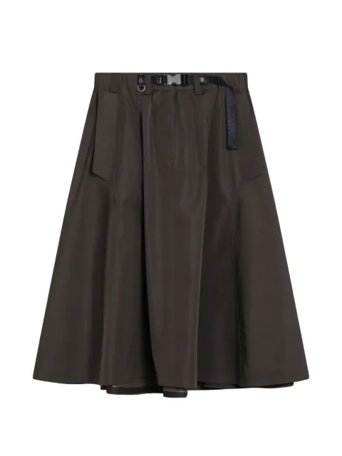 Prada belt-detail A-line skirt
