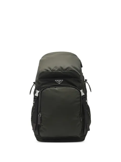 Prada logo-plaque buckle-fastening backpack