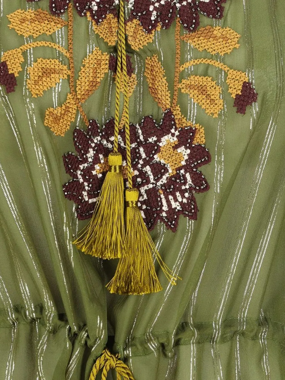 Valentino Garavani Blouse met geborduurd kwastdetail Groen