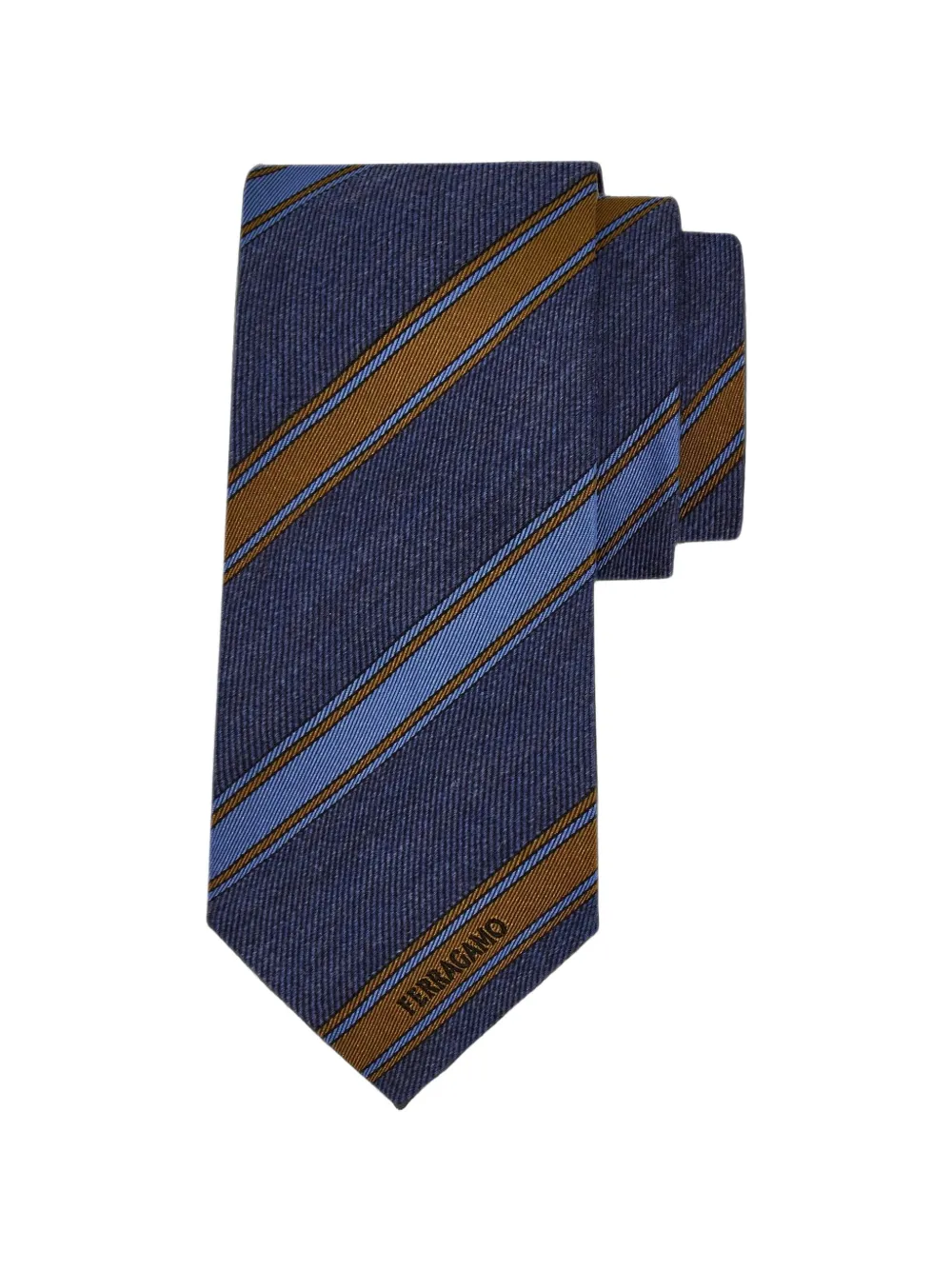 Ferragamo regimental jacquard tie · One Size