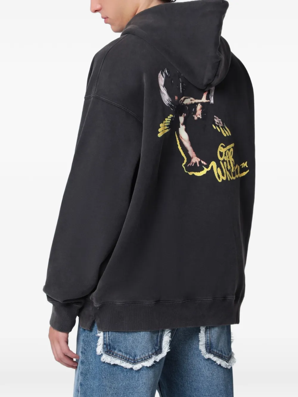Off-White Fallen Caravaggio Skate hoodie Zwart