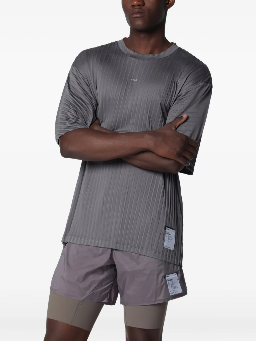 Satisfy Auralite pleated T-shirt - Grau