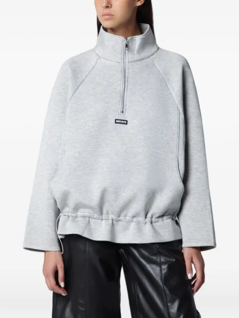 ROTATE BIRGER CHRISTENSEN scuba half zip jacket light grey