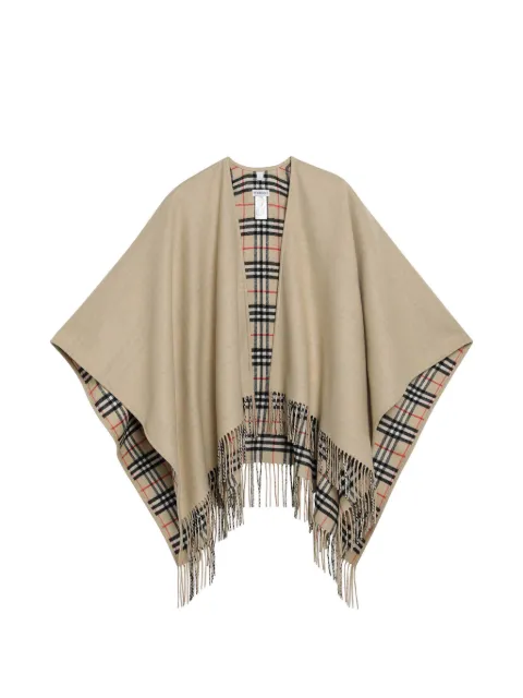 Burberry reversible check wool cape