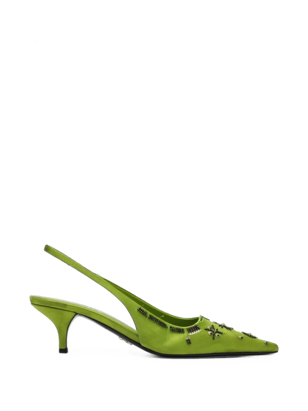Prada escarpins à bride arrière - Vert