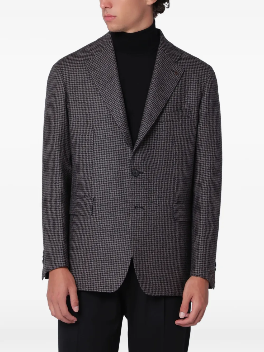 Tagliatore New York houndstooth-pattern blazer - Grey