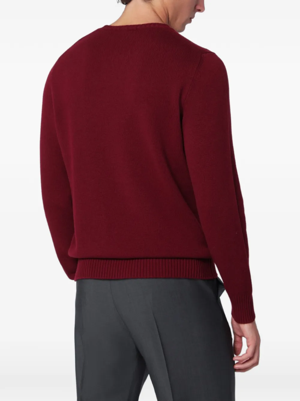 Drumohr Kasjmier trui met ronde hals Rood