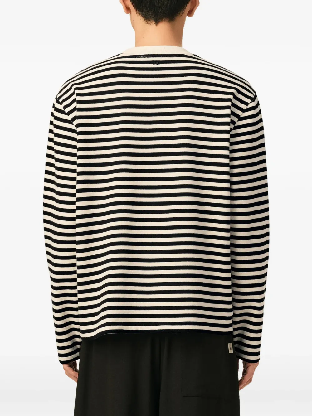 AMI Paris Mariniere katoenen T-shirt met Ami de Coeur Zwart