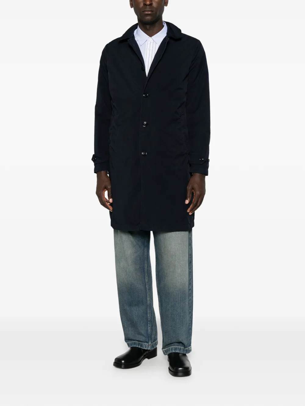 ASPESI Vodka button-front coat Blauw