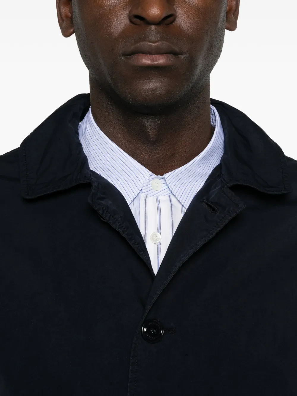 ASPESI Vodka button-front coat Blauw
