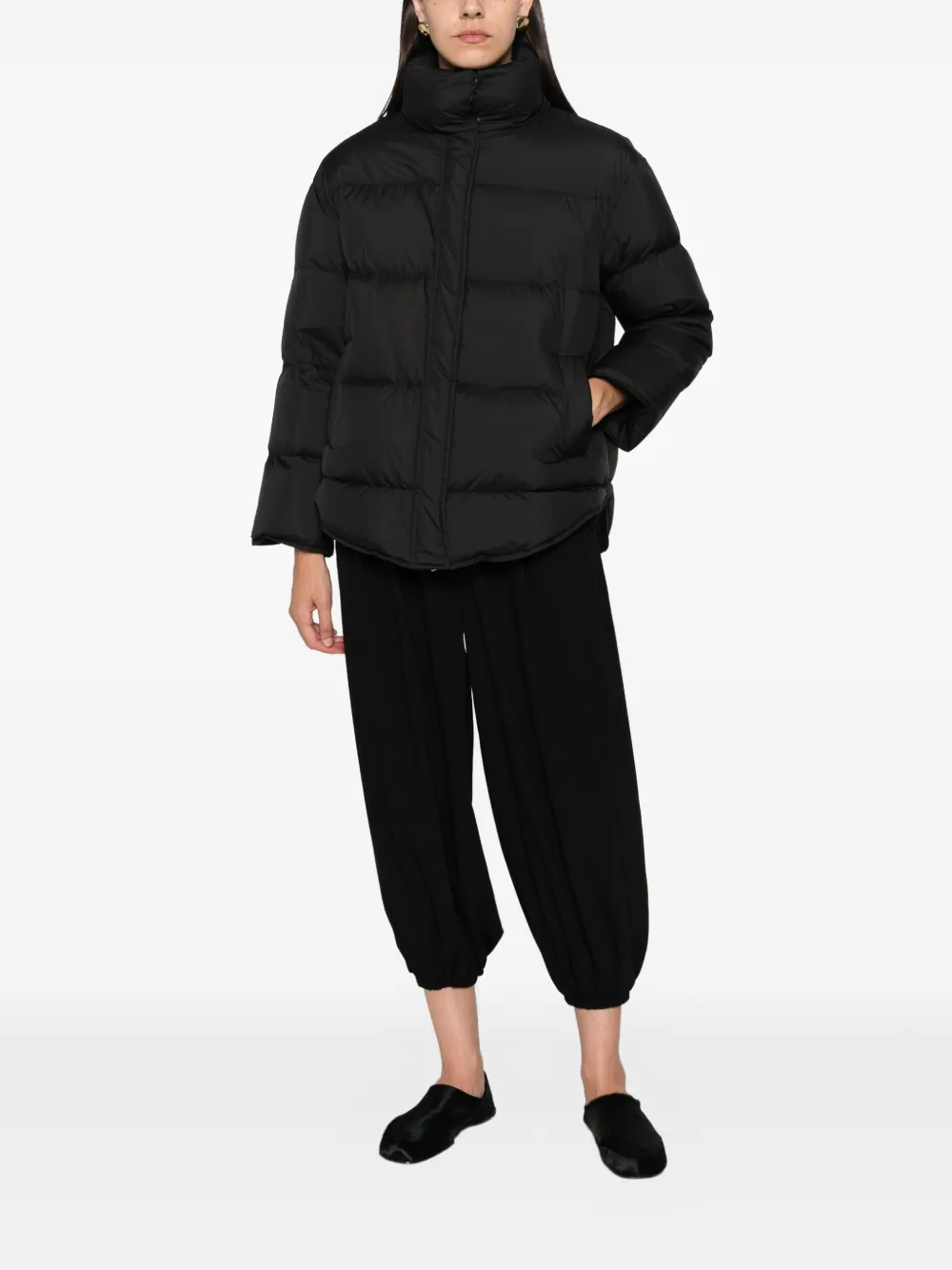 Max Mara Gewatteerd donsjack Zwart