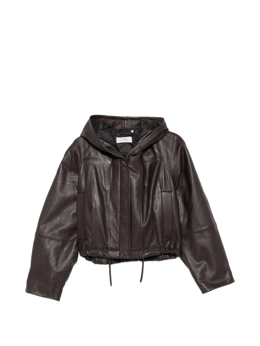 Sportmax hooded leather jacket